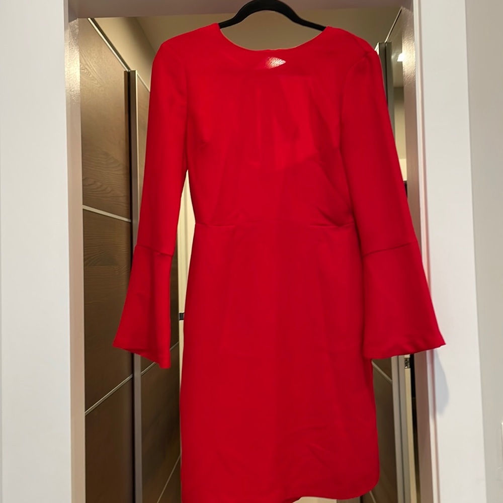 Banana Republic Red Bow Back Dress